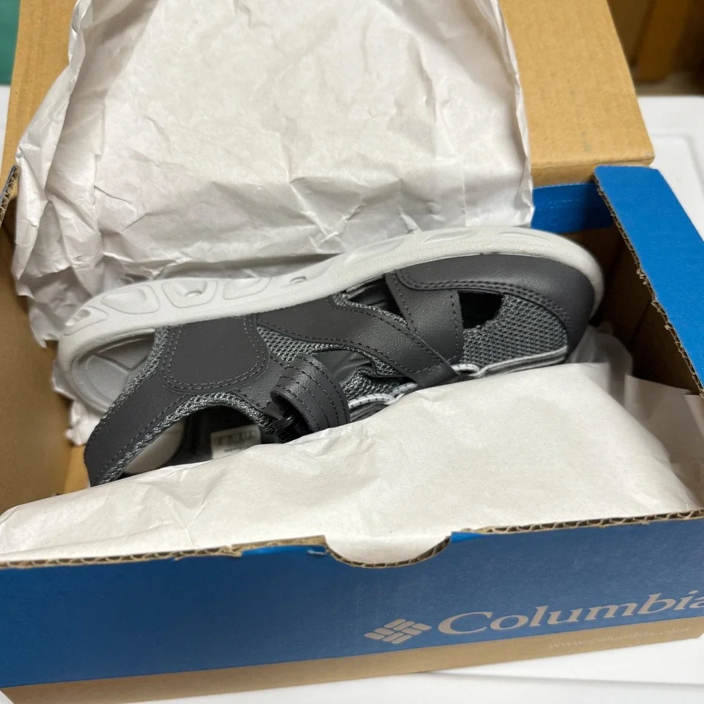Columbia Youth Techsun Wave Sandals Shark Grey Ice BY2082-011 Kids Size 3